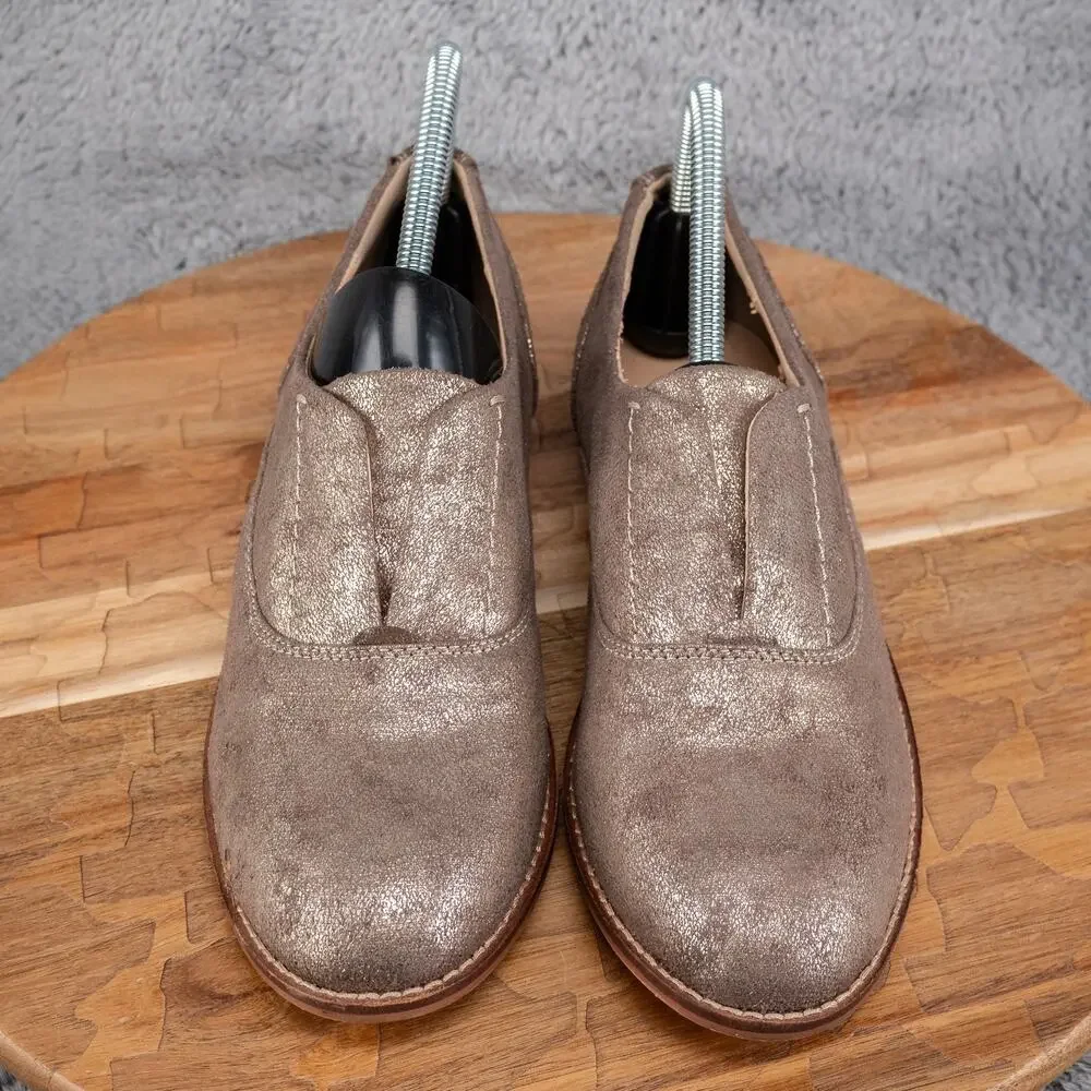 Monroe & Main Womens Comfort Shoes‎ Metallic Slip On Low Heels Round Toe 8 M